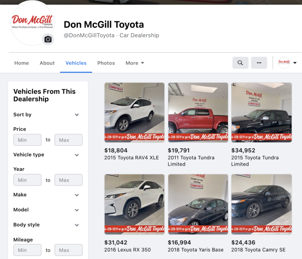 Facebook Marketplace Vehicles for Sale How It's Changing